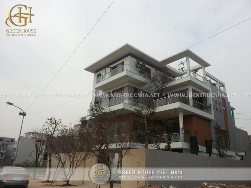 Thiết kế biệt thự 3 tầng, hiện đại - nhà Anh Thủy, Bắc Giang