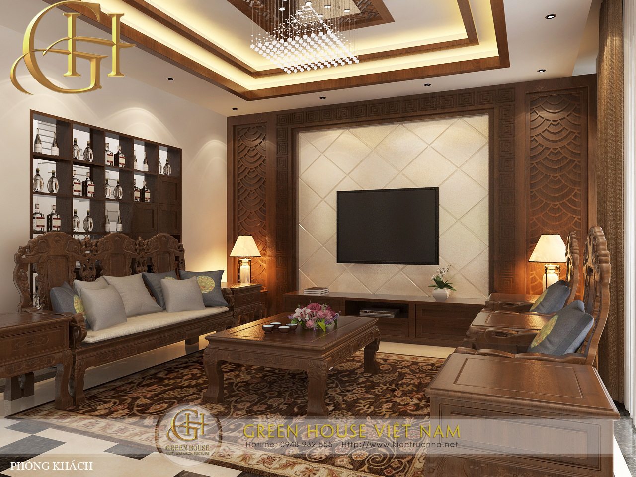 Nét đẹp của phong cách nội thất cổ điển kết hợp tính hiện đại thiết kế bởi Green House Việt Nam