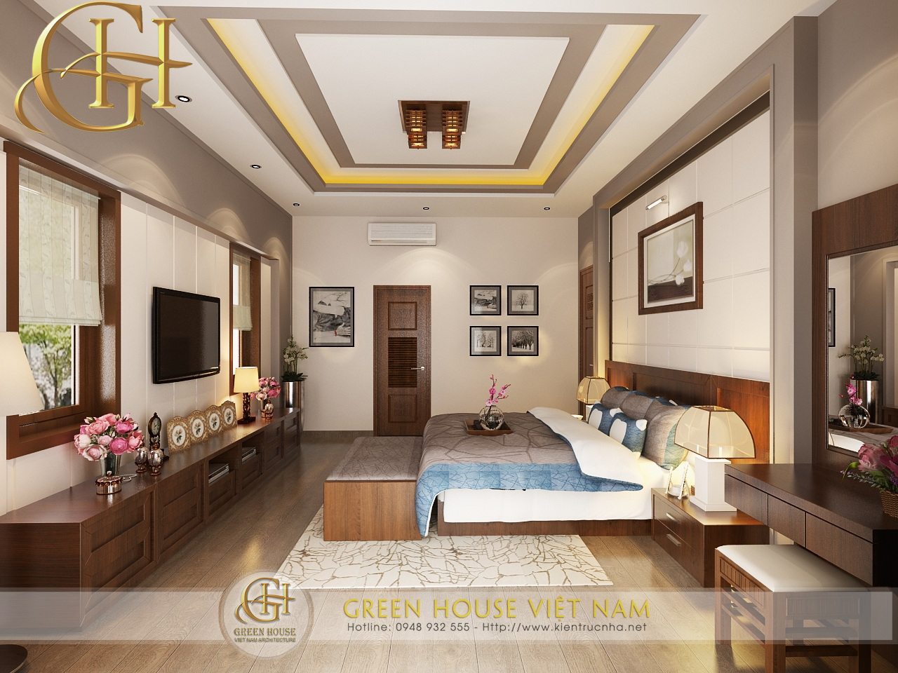 Nét đẹp của phong cách nội thất cổ điển kết hợp tính hiện đại thiết kế bởi Green House Việt Nam