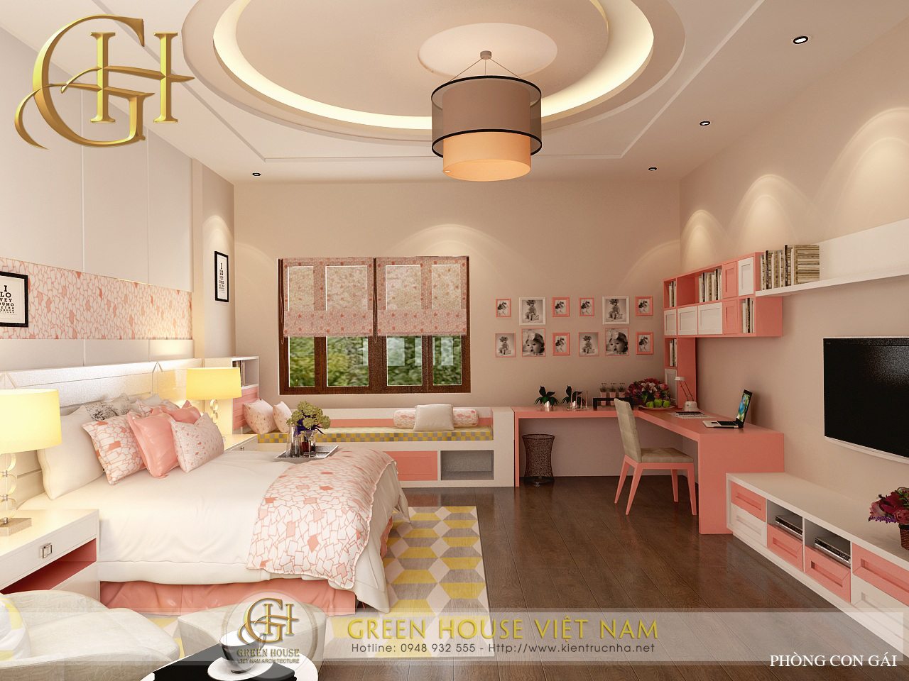 Nét đẹp của phong cách nội thất cổ điển kết hợp tính hiện đại thiết kế bởi Green House Việt Nam