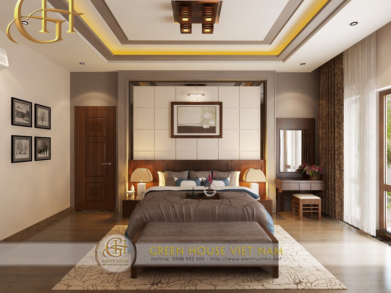 Nét đẹp của phong cách nội thất cổ điển kết hợp tính hiện đại thiết kế bởi Green House Việt Nam