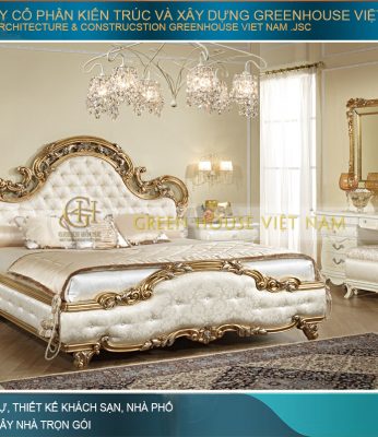 thiết kế nội thất giường ngủ kiểu cổ điển