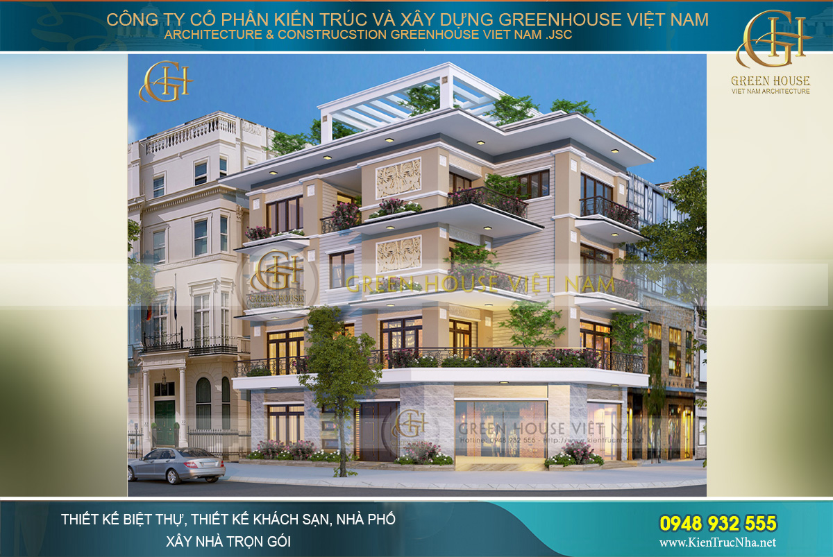 Những mẫu thiết kế nhà 3 mặt tiền độc đáo nhất tại Green House Việt Nam