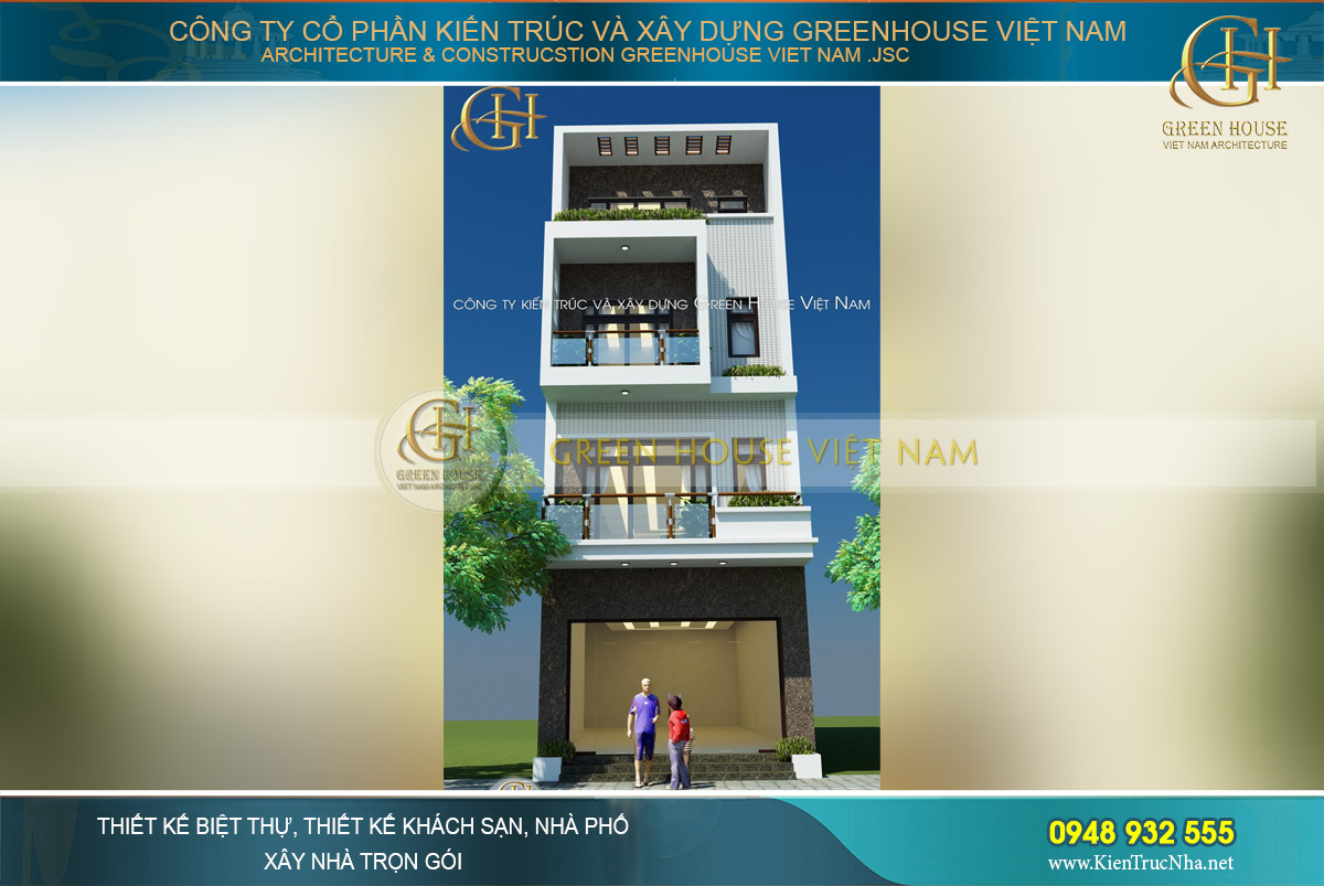 Thiết kế nhà phố hiện đại cần lựa chọn đơn vị thi công uy tín như Green House Việt Nam